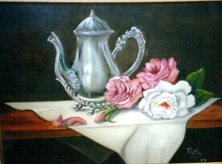 [ Tea Pot with Flowers ]